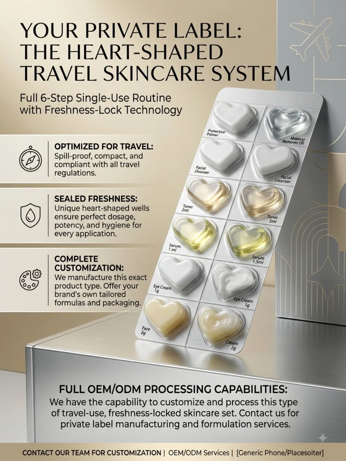 Custom-shaped Skincare Pods